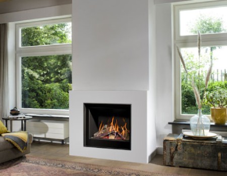 Klarstein Lausanne Luxe Electric Fireplace 2000W 2 Heat Settings 90 cm  Stainless Steel